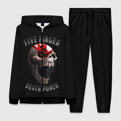 Женский костюм 3D с принтом Five Finger Death Punch | 5FDP, вид спереди #2