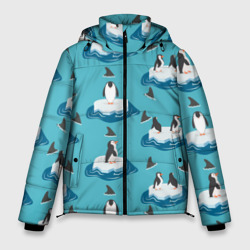 Мужская зимняя куртка 3D Пингвины