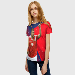 Женская футболка 3D Дзюба - фото 2