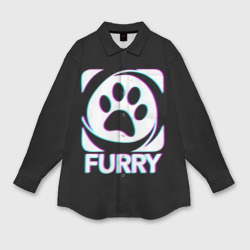 Женская рубашка oversize 3D Furry