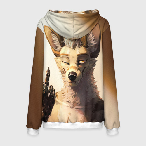 Мужская толстовка 3D Furry jackal, цвет белый - фото 2