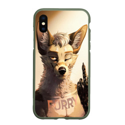 Чехол для iPhone XS Max матовый Furry jackal