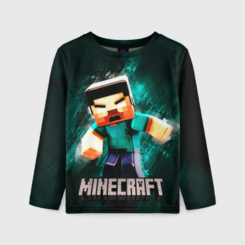 Детский лонгслив 3D Minecraft