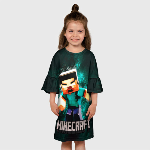 Детское платье 3D Minecraft, цвет 3D печать - фото 4
