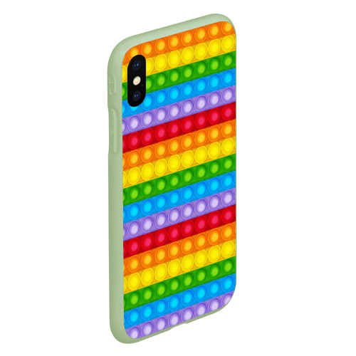 Чехол для iPhone XS Max матовый Pop It, цвет салатовый - фото 3