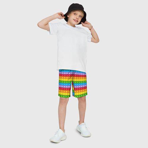 Детские спортивные шорты 3D Pop It, цвет 3D печать - фото 3