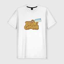 Мужская футболка хлопок Slim Doom crossing арт