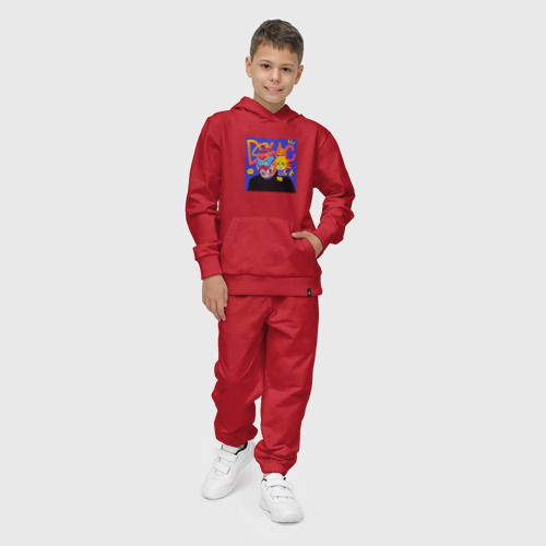 Детский костюм с толстовкой хлопок Dream team Doom Crossing meme, цвет красный - фото 3
