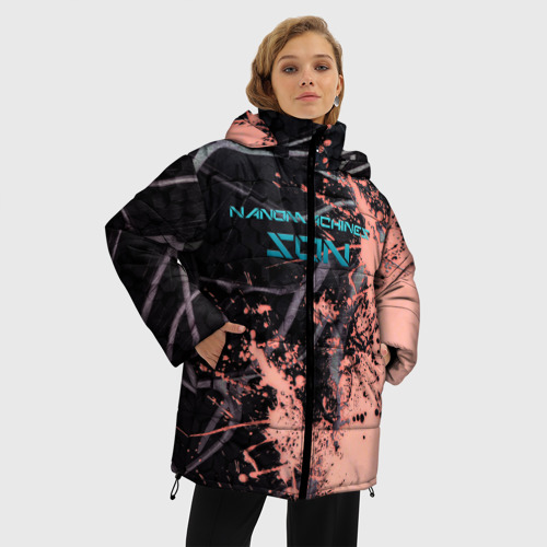 Женская зимняя куртка Oversize MGR - Nanomachines Son, цвет черный - фото 3