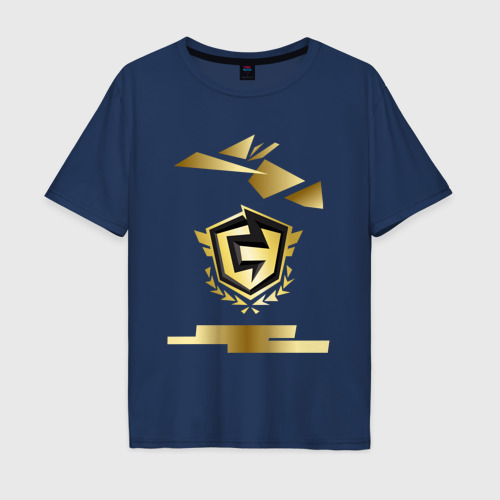 Мужская футболка хлопок Oversize с принтом Золотой чемпион, вид спереди #2