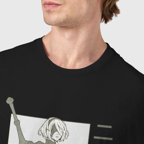 Мужская футболка хлопок Nier replicant, цвет черный - фото 6