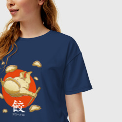 Женская футболка хлопок Oversize Jiaozi - фото 2