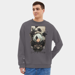 Мужской свитшот oversize без начеса хлопок Nier - фото 2