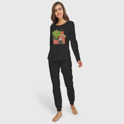 Женская пижама с лонгсливом хлопок Caiman and Jiaozi - фото 2