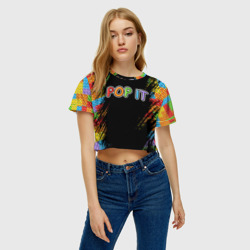 Женская футболка Crop-top 3D POP IT simple dimple - фото 2