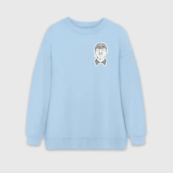 Женский свитшот oversize без начеса хлопок Эйкити Онидзука