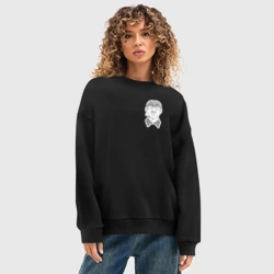 Женский свитшот oversize без начеса хлопок Эйкити Онидзука - фото 2