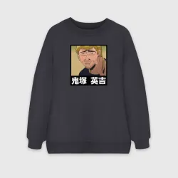 Женский свитшот oversize без начеса хлопок Onizuka face