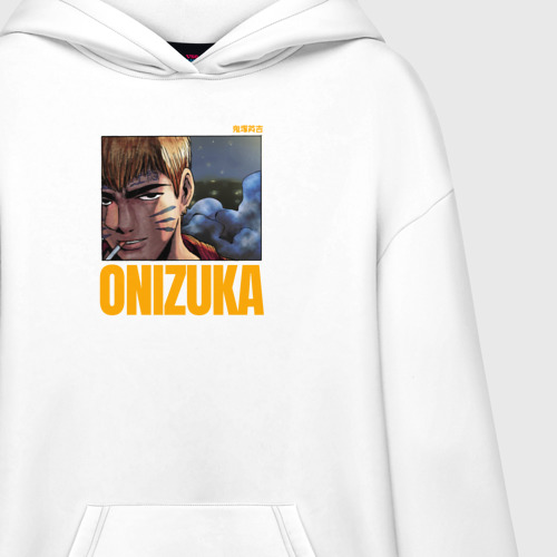 Худи SuperOversize хлопок Onizuka, цвет белый - фото 3