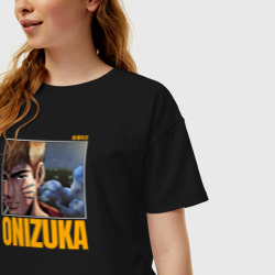 Женская футболка хлопок Oversize Onizuka - фото 2