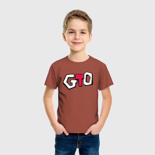 Детская футболка хлопок Great Teacher Onizuka, цвет кирпичный - фото 3