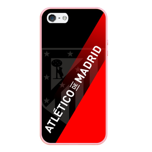 Чехол для iPhone 5/5S матовый Атлетико Мадрид Atletico, цвет баблгам