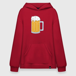 Худи SuperOversize хлопок Beer Cat