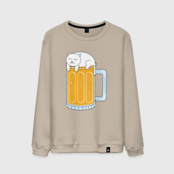 Мужской свитшот хлопок Beer Cat