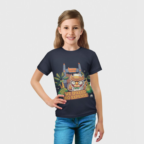 Детская футболка 3D Jurassic Crossing, цвет 3D печать - фото 5