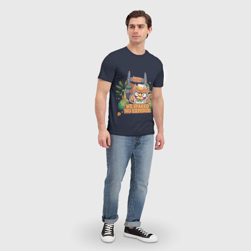 Мужская футболка 3D Jurassic Crossing, цвет 3D печать - фото 5