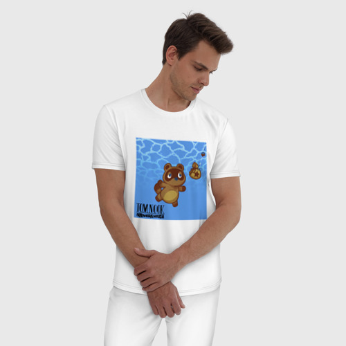 Мужская пижама хлопок с принтом Нирвана Кроссинг, фото на моделе #1
