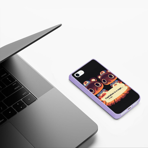 Чехол для iPhone 5/5S матовый Seller Crossing, цвет светло-сиреневый - фото 5