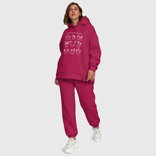 Женский костюм хлопок Oversize Фехтовальщик не должен, цвет маджента - фото 6