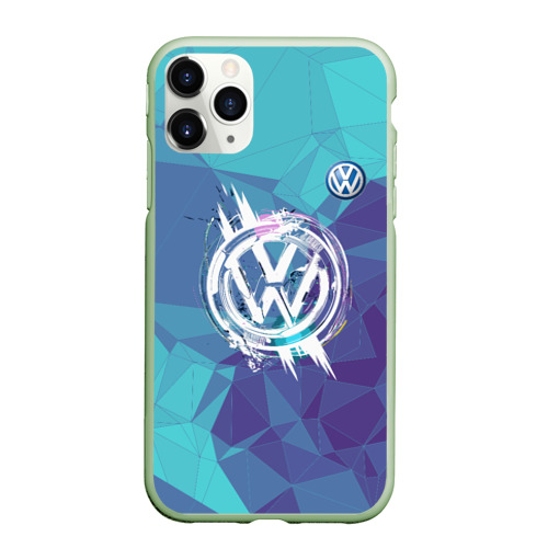 Чехол для iPhone 11 Pro матовый Volkswagen, цвет салатовый
