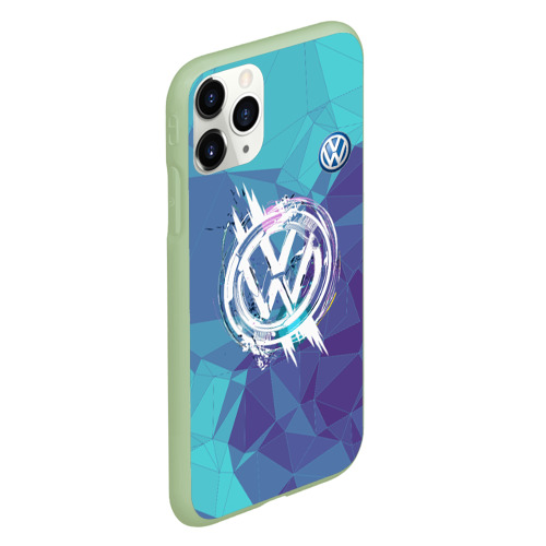 Чехол для iPhone 11 Pro матовый Volkswagen, цвет салатовый - фото 3