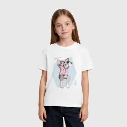 Детская футболка хлопок Собака Фурри скейтбордист Furry - фото 2