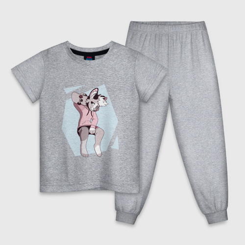 Детская пижама хлопок Собака Фурри Furry, цвет меланж