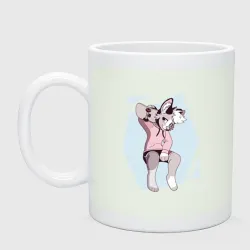 Кружка керамическая Собака Фурри скейтбордист Furry