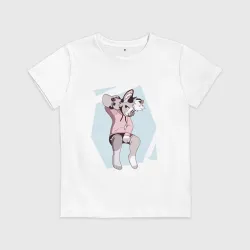 Детская футболка хлопок Собака Фурри скейтбордист Furry