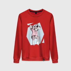 Женский свитшот хлопок Собака Фурри скейтбордист Furry