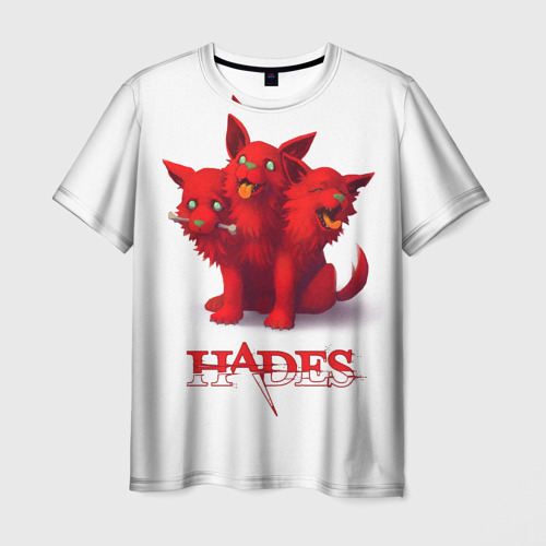 Мужская футболка с принтом Hades wolf, вид спереди №1