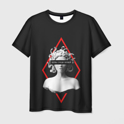 Мужская футболка 3D Червь среди червей - медуза Горгона
