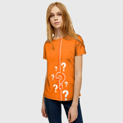 Женская футболка 3D Знак вопроса - фото 2