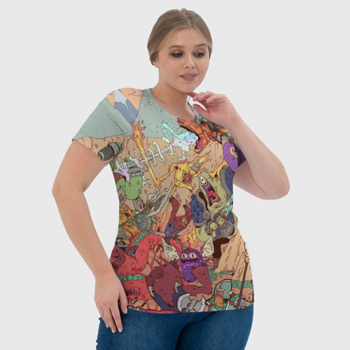 Женская футболка 3D с принтом MONSTER WAR | СЮРРЕАЛИЗМ, фото #4