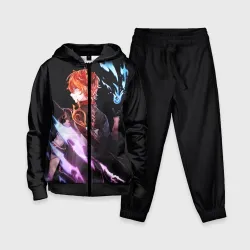 Детский костюм 3D Тарталья - Genshin Impact neon