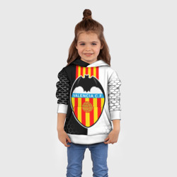 Толстовка с принтом FC Valencia ФК валенсия для ребенка, вид на модели спереди №3. Цвет основы: белый
