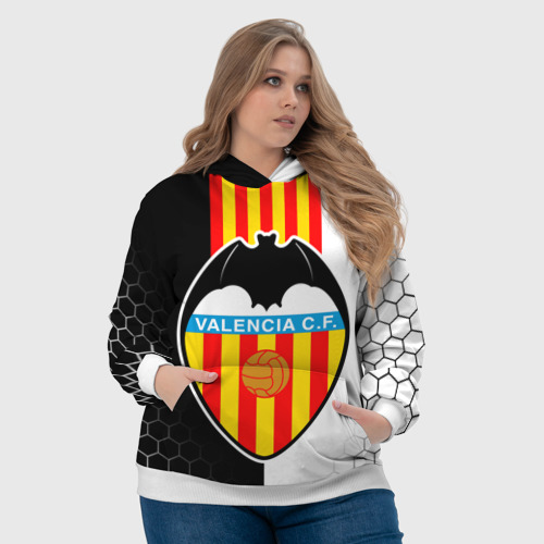 Женская толстовка 3D FC Valencia ФК валенсия, цвет 3D печать - фото 6