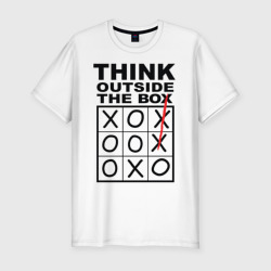 Мужская футболка хлопок Slim Think outside the box