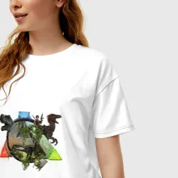 Женская футболка хлопок Oversize ARK Survive - фото 2