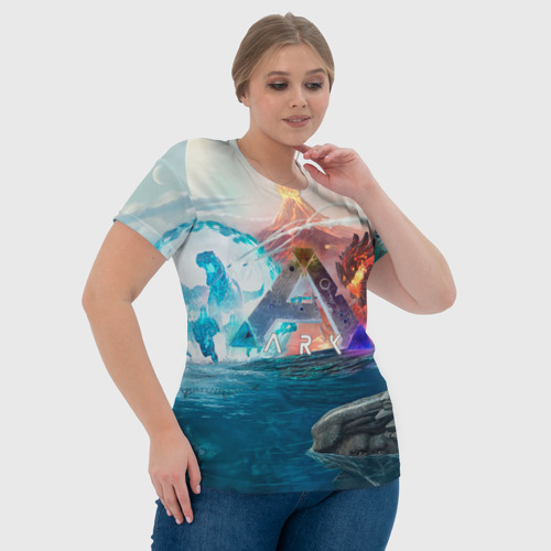 Женская футболка 3D Ark battelfield, цвет 3D печать - фото 6